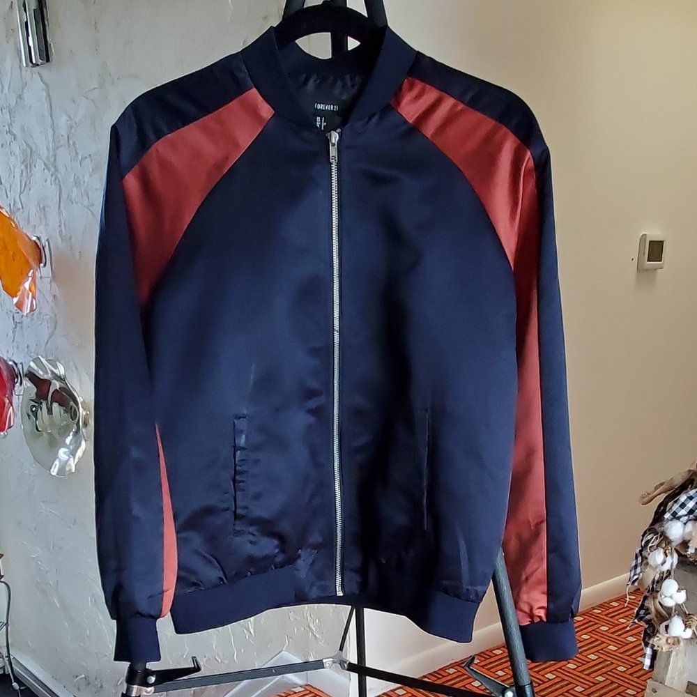 Forever 21Satin Contrast Bomber Jacket